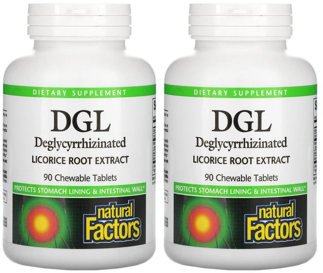 내추럴팩터스 Natural Factors DGL 감초뿌리 추출물 90츄어블정 2개 스테비아 글리시리진 리코리스 Liquorice 아니스 씨 스테비아 잎, 90정 - 쿠팡