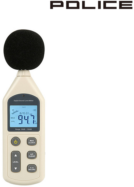 POLICE GM1356 소음측정기 디지털 데시벨 미터 소음계 측정기