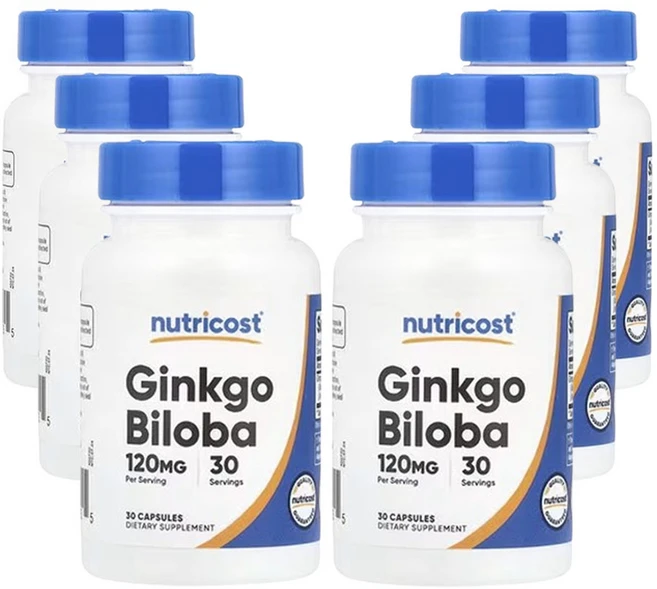 뉴트리코스트 징코 빌로바 120mg 30캡슐, 30정, 6개 - 쿠팡