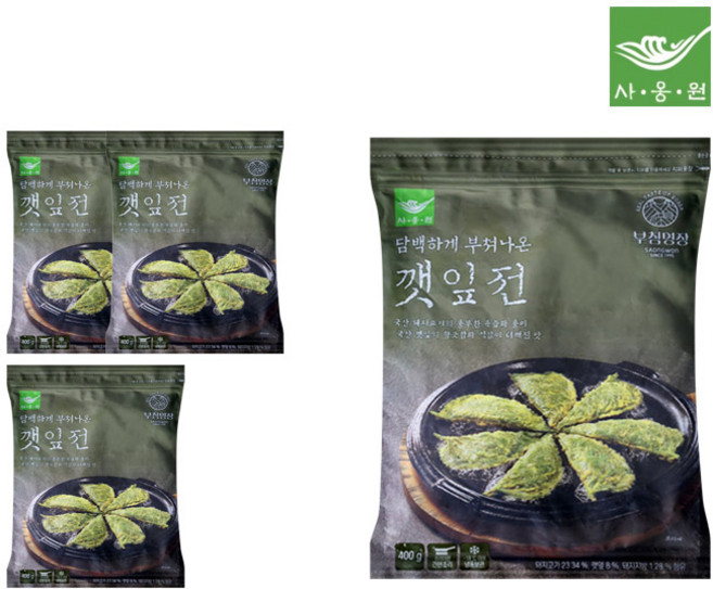 [자연맘스토리] 사옹원 깻잎전 400g x 4개