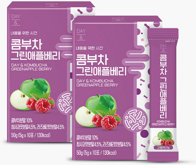 데이앤 콤부차 그린애플베리, 5g, 10개입, 2개