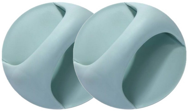 스타일러버 가성비 위생 화장실 변기 커버 뚜껑 수납장 찬장 손잡이, 블루x2p