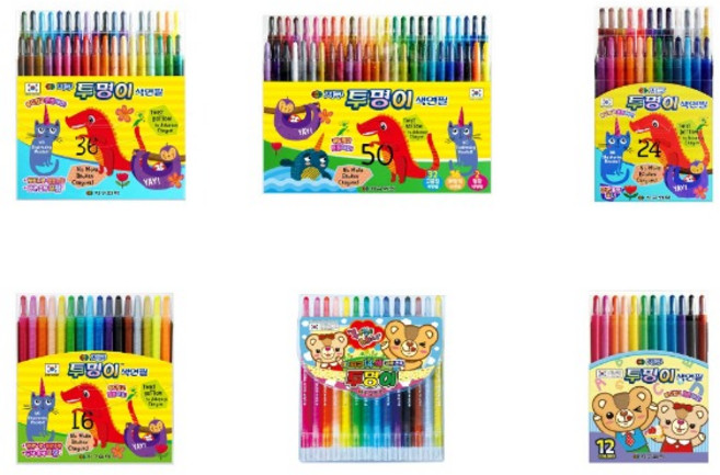 (지구) 투명이 색연필 모음 (옵션), 12색