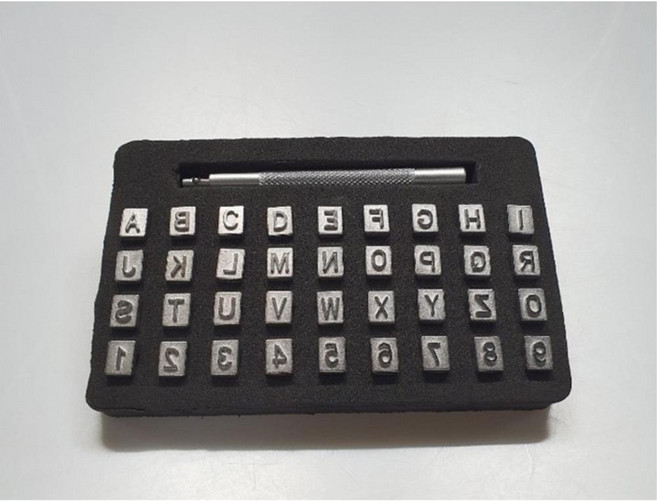 가죽공예 DIY 각인도구 영어 숫자 6mm 가죽마킹 재료