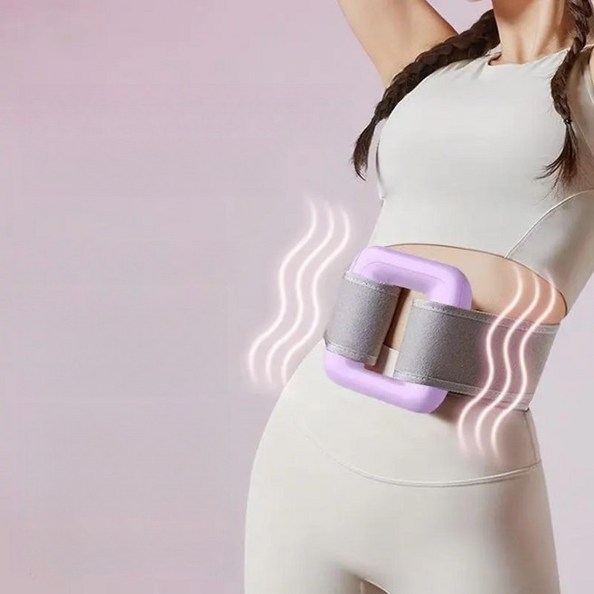 복부 마사지기 뱃살 제거 지방 연소 다이어트 진동 벨트, 보라색