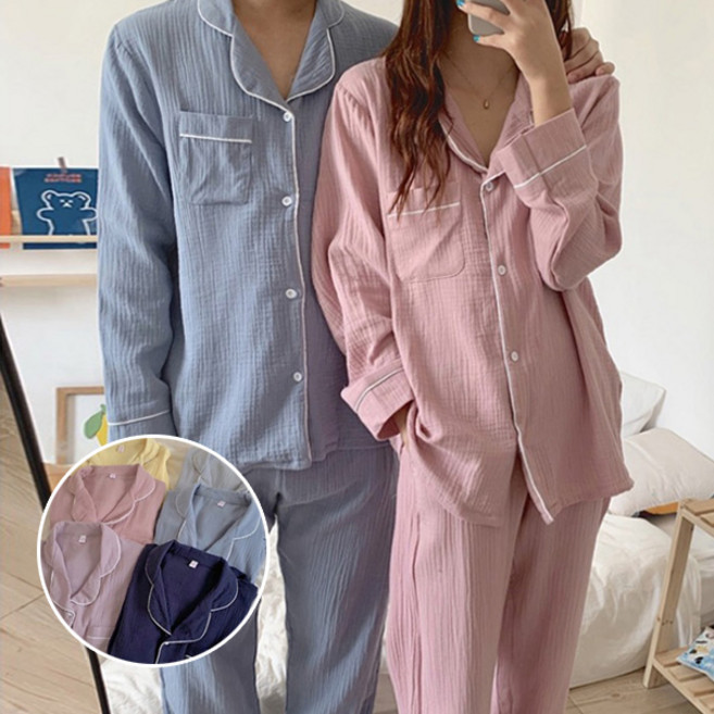 긴팔요루면커플파자마SM