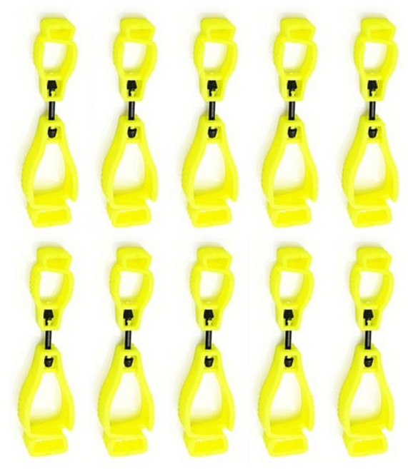 파스텔컴패니 집게형 장갑집게 장갑클립 집게형 글러브 공구걸이 분실방지, 5. 노랑, 10개