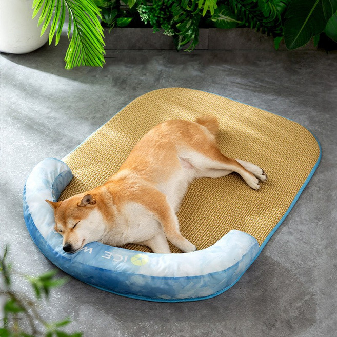 Maxinsk 반려동물 여름 방석 반려견 쿨매트 통기배한 강아지 캠핑 침대 방석 쿠션, 1개