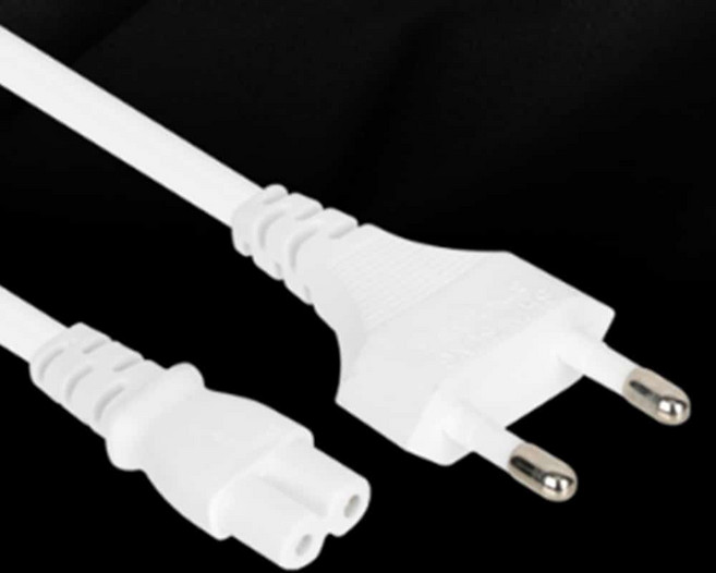 국산 AC전원코드 2구 8자케이블 0.6m