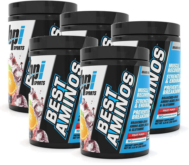 BPI 스포츠 베스트 아미노스 BCAA 파우더 25회분 5개, 250g