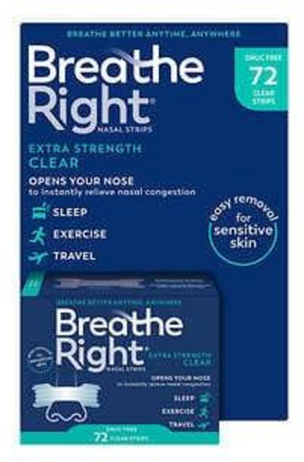Breathe Right Extra Strength Nasal Strips 72 Strips, Tan, OneSize, 1개