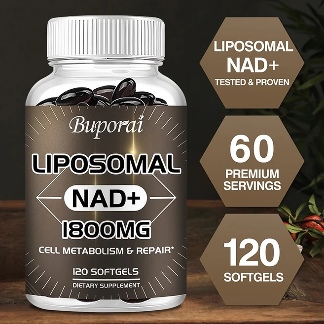 리포좀 NAD 1800mg - 노화 방지 집중력 향상 균형 잡힌 코르티솔 수치, 2개, 60정 - 쿠팡