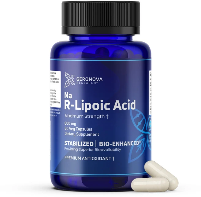 GeroNova R리포산 300mg 대사활동 ALA 알파리포산 활성리포산 바이오 강화, 1개, 60정 - 쿠팡