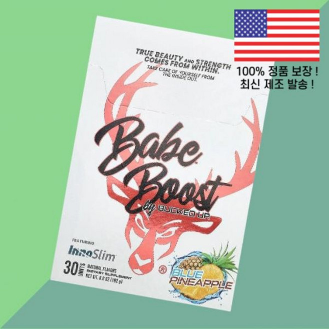 벅드업 베이브 부스트 블루 파인사과 애플 30포 각 0.2온스 6.4g Bucked Up Babe Boost Blue Pineapple 30 Packets 0.2oz Each, 벅드업 베이브 부스트 블루 파인사과 애플 30포 각 0, 1개