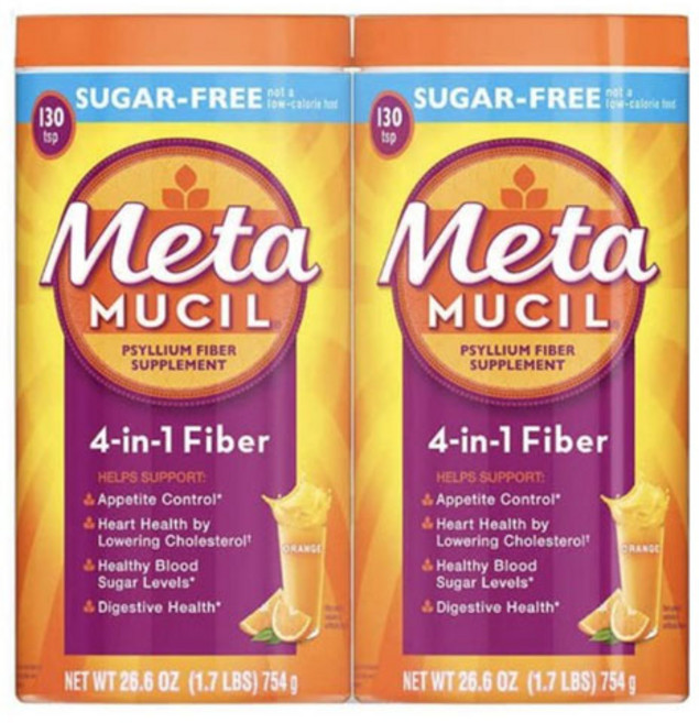 Metamucil Sugar Free Orange Fiber Powder 메타무실 슈가 프리 오렌지 파이버 파우더 260티스푼, 1개, 1.51kg