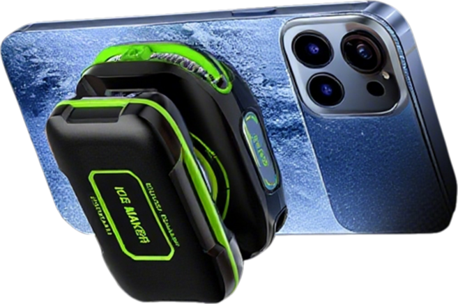 SMABAT 충전식 LED 휴대폰 쿨러 마그네틱 핸드폰쿨러 발열 냉각 쿨러 반도체 냉각 저소음 3200mAh 배터리, 1개, 블랙