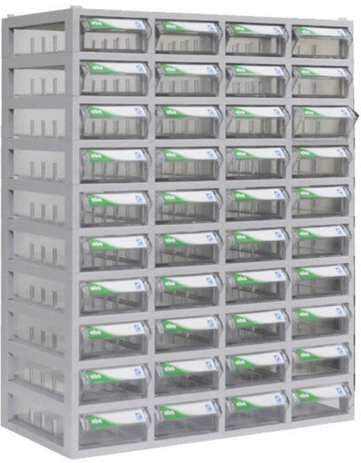 엠케이테크 40칸 다용도 수납함 투명 수납장 BA-508 레고통 약통