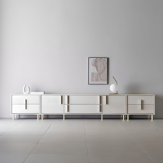 장인가구 에센 바닐라 3000 높은 티비다이 거실인테리어 거실장, 바닐라우드