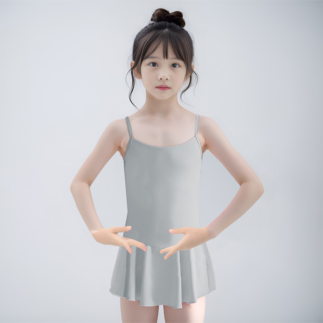 2위 - [에스투에이] 국산 탁텔 끈 치마 레오타드 유아 키즈 여아 어린이 주니어 발레복 일체형 유아발레복