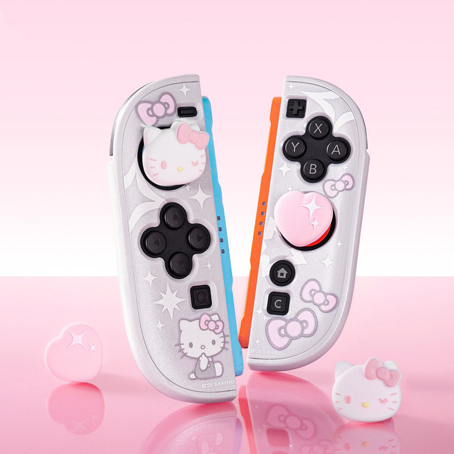 핑크하트 헬로키티 닌텐도 스위치2 2세대 조이콘 커버 조이콘캡 4개 세트 악세사리