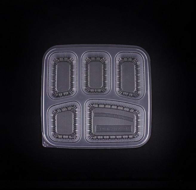 [BR] 사각 도시락용기 TF-SQ5C (5칸) 200개 세트, 1개