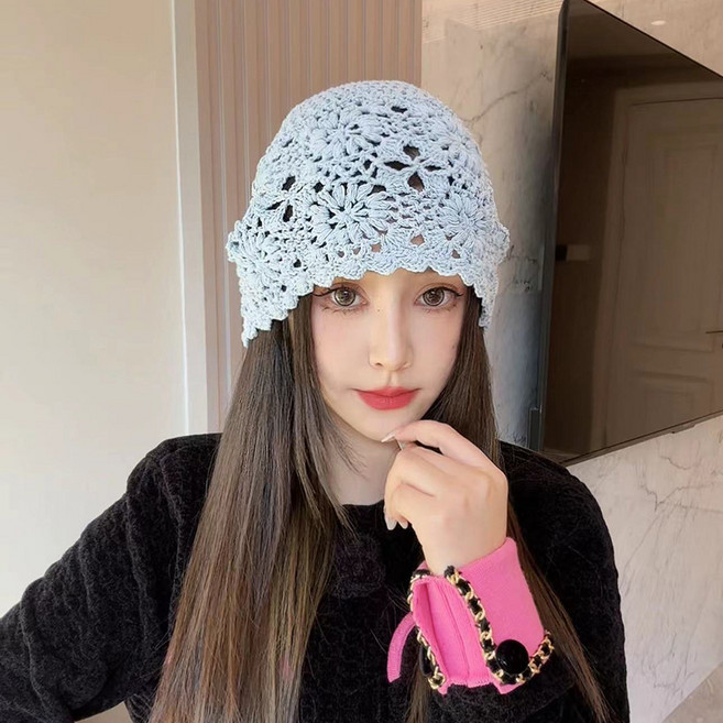 에쥬아 24S/S 캐주얼 모자 펀칭 니트 털모자 얇은 비니