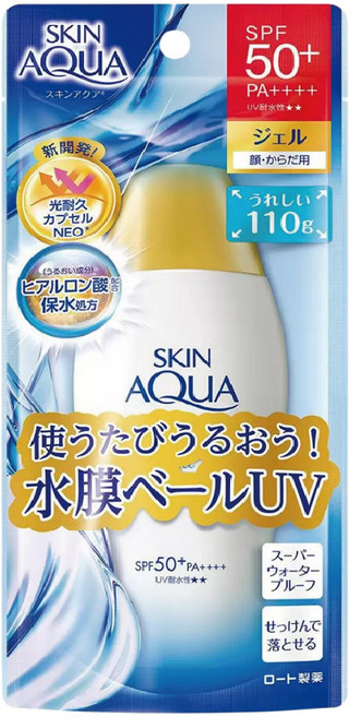 曼秀雷敦 SKIN AQUA 水潤肌超保濕水感防曬凝露 SPF50+ PA++++, 110g, 1件