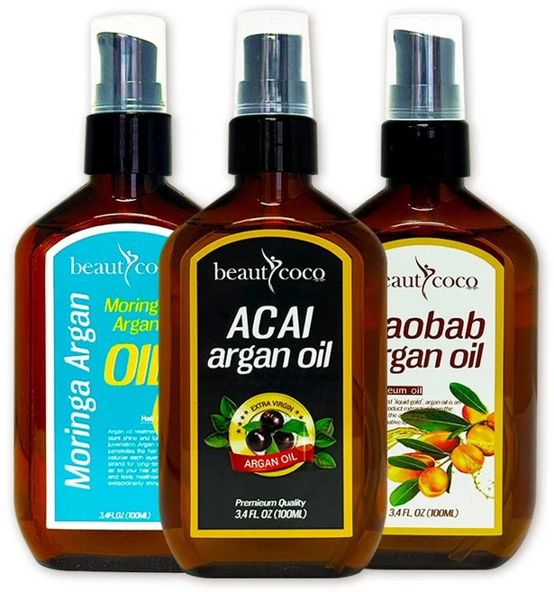 뷰티코코 1+1+1 바오밥/아사이/모링가 아르간 헤어 오일, 01_바오밥+아사이+모링가 아르간 1+1+1, 1개, 100ml - 쿠팡