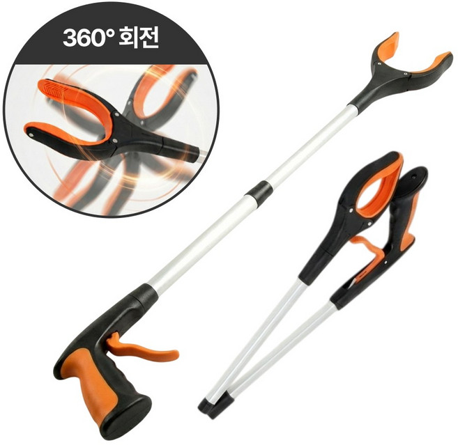 자바 만능집게 신발 쓰레기 다용도 집게, 1개, 주황색