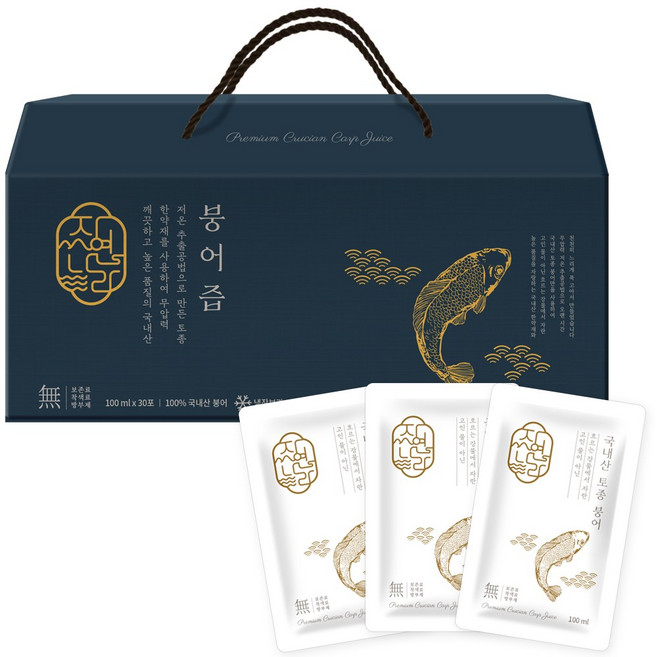 자연나라 국내산 자연산 토종 붕어즙 한방재료 첨가, 30개, 100ml