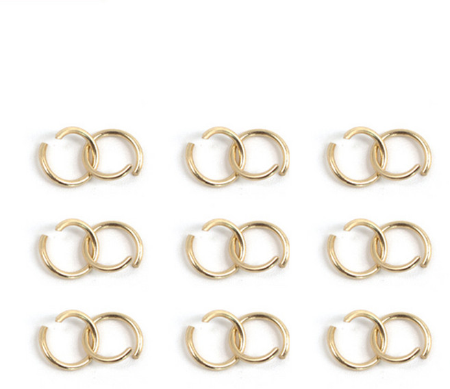 미니컬러o링 8mm 철제 금속 연결고리 개고리 열쇠 키링 키홀더 연결 만들기 체인 부자재 비즈 재료 칼라, 골드