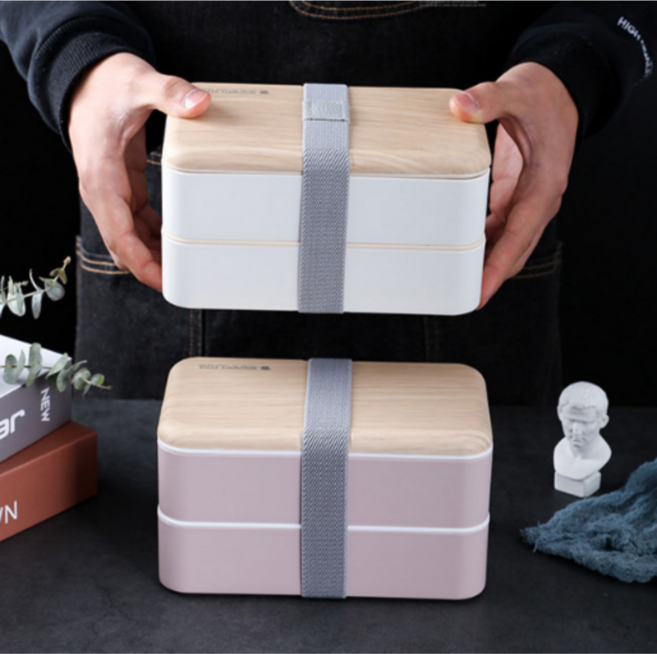 코코링하우스 예쁜 직장인 도시락통, 1개, 핑크+핑크