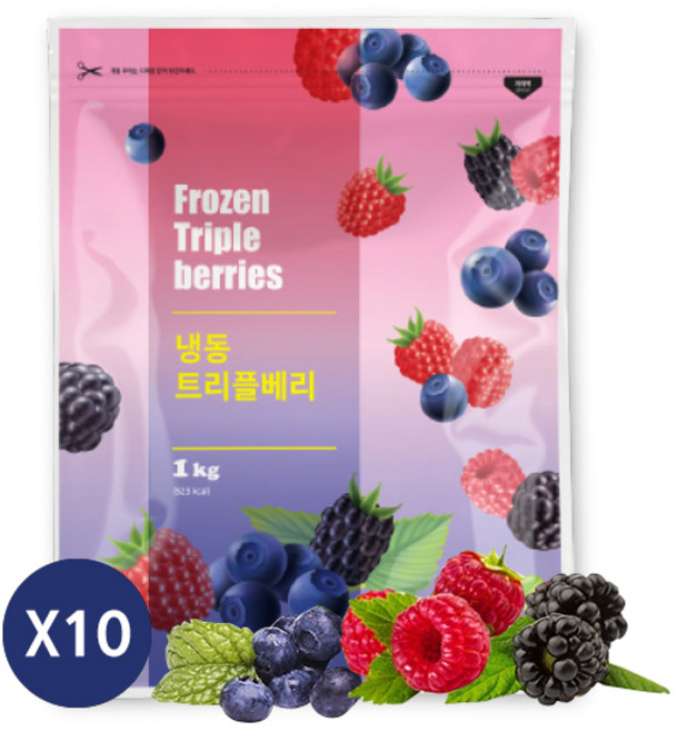 맥그로우앤마리 냉동 트리플베리, 1개, 10kg