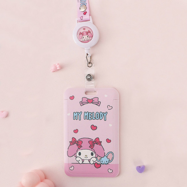 윙하우스 산리오 릴 목걸이 교통카드 지갑