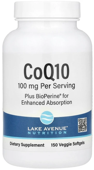 Lake Avenue Nutrition Bioperine® 함유 CoQ10 베지 소프트젤 150정, 150개 - 쿠팡