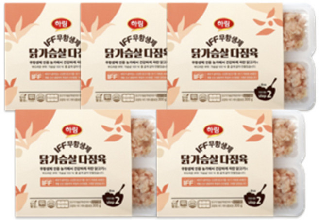 하림 IFF 무항생제 닭가슴살 다짐육 300g 5개 이유식 2단계