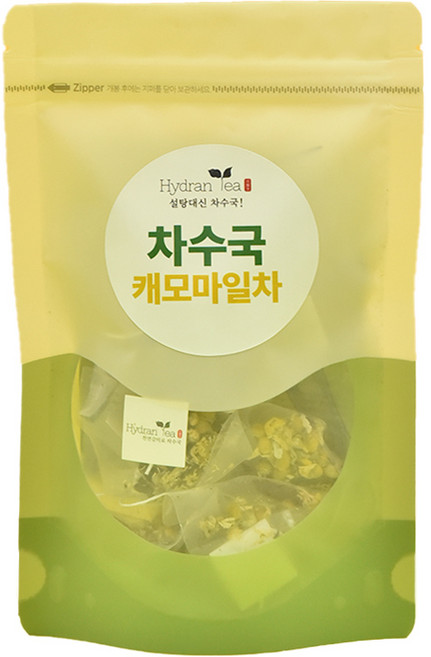 [하이드렌티]차수국 캐모마일차 티백 설탕대체제 천연감미료 (감로차 이슬차)은은하고 부드러운 달달한 차 선물세트, 1개, 1.차수국캐모마일차 지퍼팩 23g