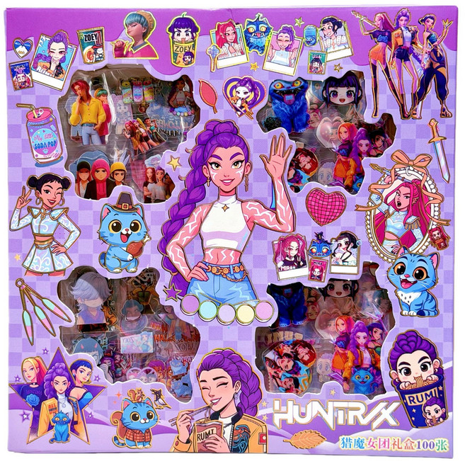 케이팝 데몬 헌터스 스티커 휴대폰 노트 DIY 다이어리 꾸미기, 1박스, 단일