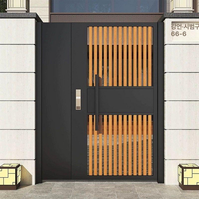 단독주택 대문 주문제작 철문 출입문 펜션 주차장 주물 철제 안뜰 정원문, 스타일 6