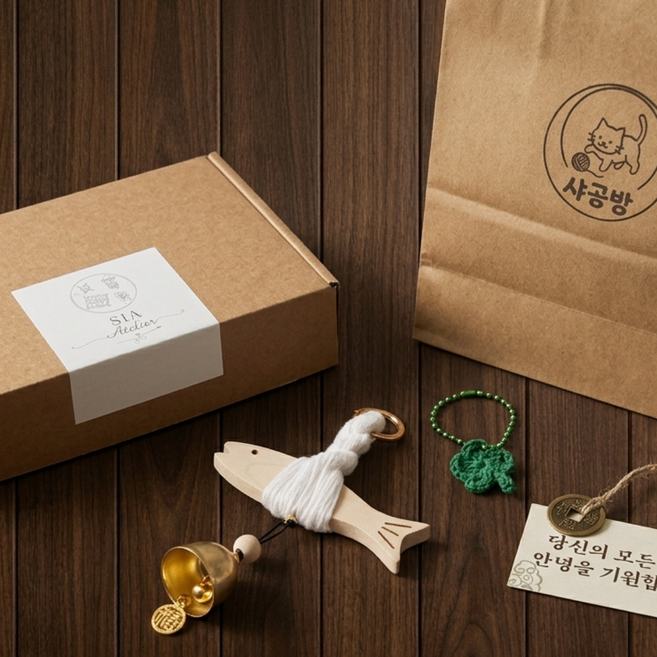 샤공방 액막이 명태 차량용 집들이 개업선물 도어벨, Option 2-3