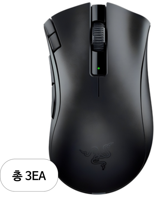 레이저 DeathAdder V2 X HyperSpeed 무선 마우스 RZ01-0413, 3세트, 블랙