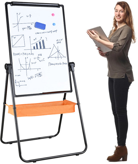 BONJOUR 접이식화이트보드 붙이는화이트보드 붙이는자석화이트보드 회전할 수 있으며 양면이 모두 화이트보드이다