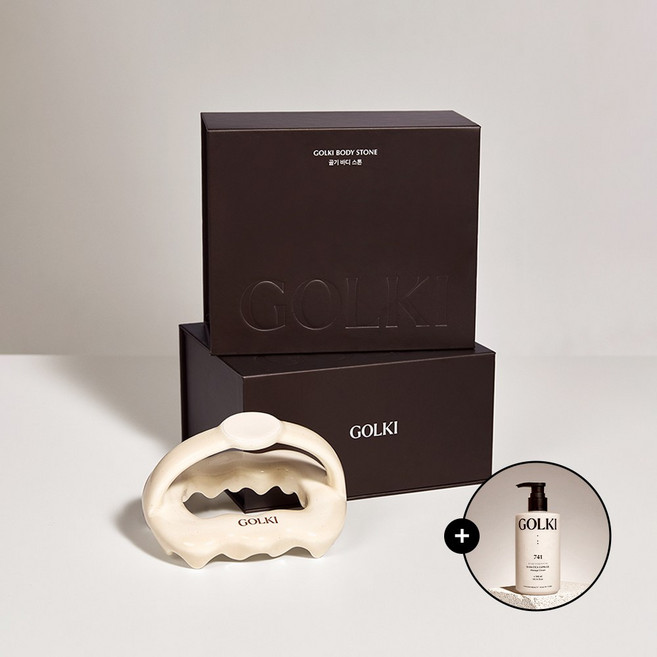 약손명가 골기 바디 스톤 팔 복부 등 다리 마사지기(+시카캡슐 마사지크림 300ml 증정), 베이지, 1개
