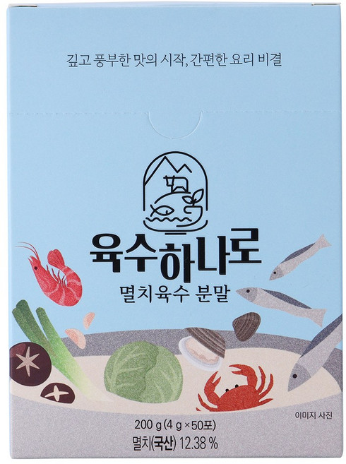 유로단 육수하나로 멸치육수 분말형 (50포), 1개, 200g