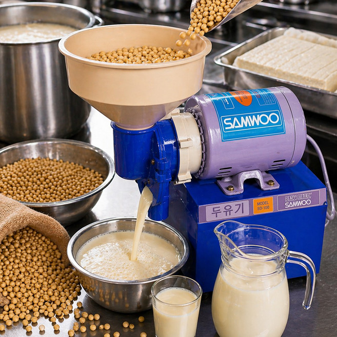 삼우 SD-100 업소용 두부기계 콩가는기계 0.5마력 두유 콩분쇄기
