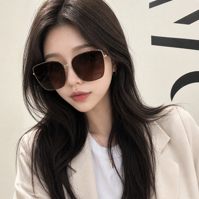 일호장신구 얼굴 소멸 누벨 캣아이 오버핏 선글라스 빅사이즈 자외선 차단 남녀공용