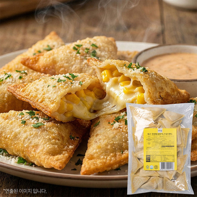 치즈많은 콘치즈 모짜렐라 만두 1kg 삼각만두, 1개