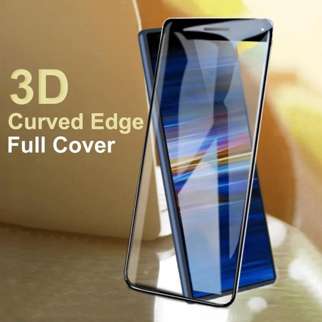 소니 Xperia 10 5 1 III II XZ4 XZ3 XZ2 XZ1 컴팩트 XZ 프리미엄 XA2 울트라 강화 유리용 3D 곡선 풀 커버 화면 보호기, 1개, 4. Xperia XA2 Ultra / A. 3P...