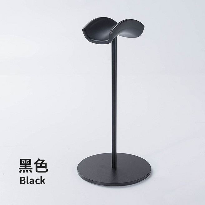 鋁合金耳機支架 - 適用於Airpods Max電腦耳機 - 金屬質感 穩固耐用, 頭戴式耳機支架-黑色, 1個