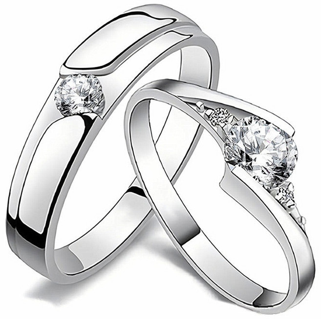 홍언목요 남자 여자 심플 커플 세트 커플링 오픈 1+1 결혼반지